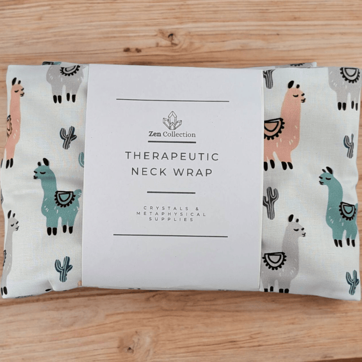 Llama Drama Neck Wrap folded on neutral surface