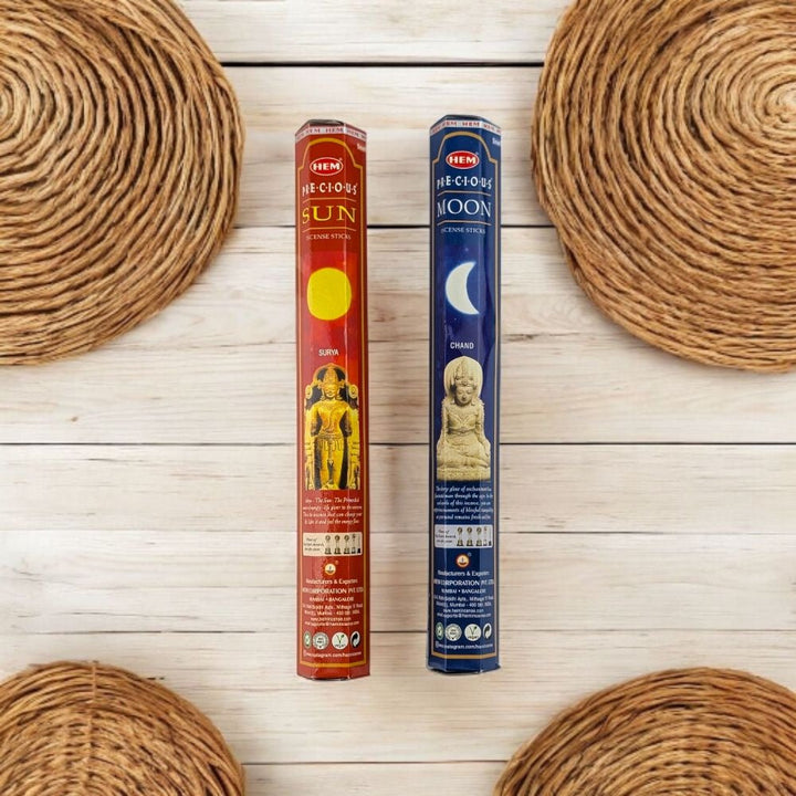 Lunar &amp; Solar Blessings Incense Set – 2-Pack for Celestial Energy Alignment