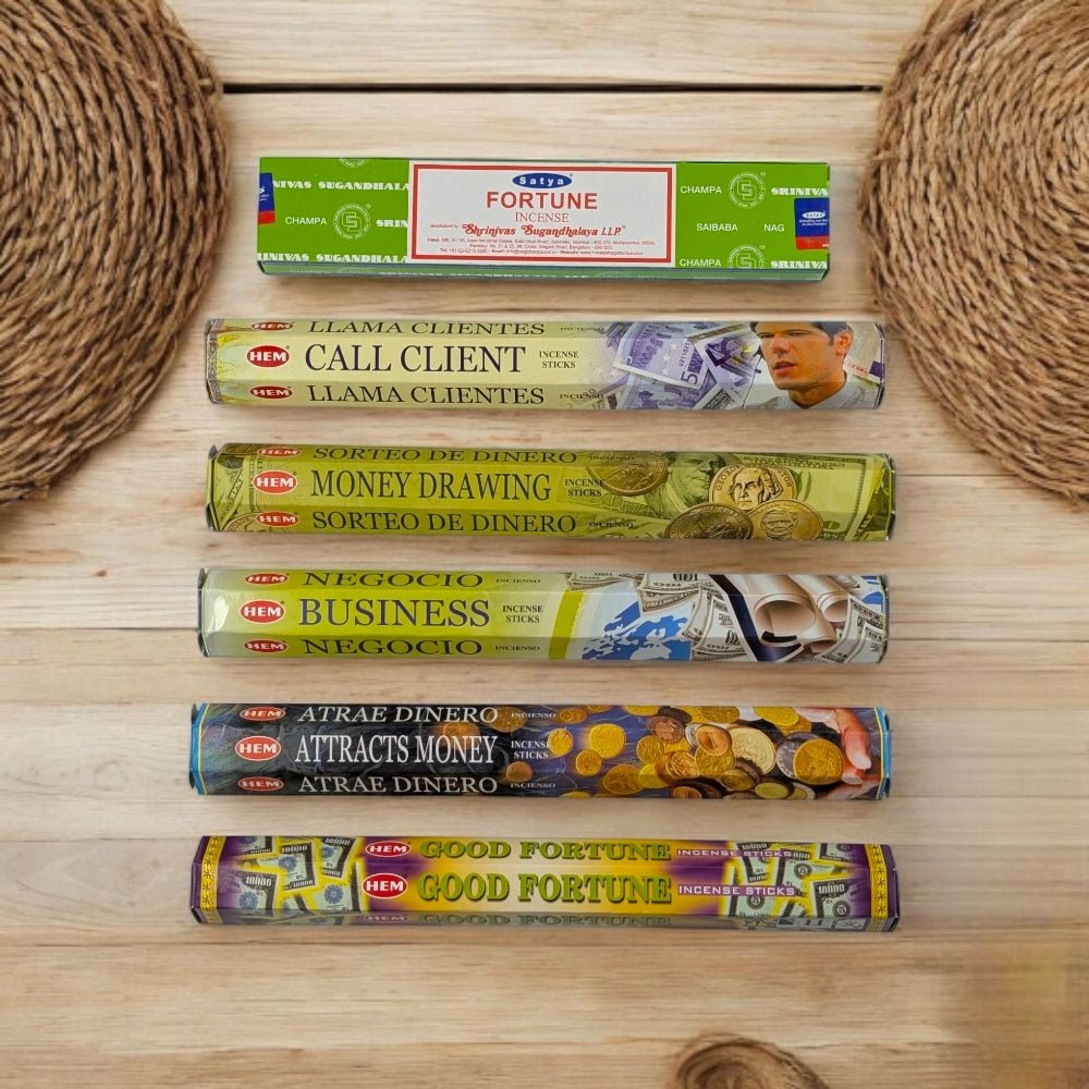 Manifest Money Incense Set – 6-Pack for Wealth & Abundance