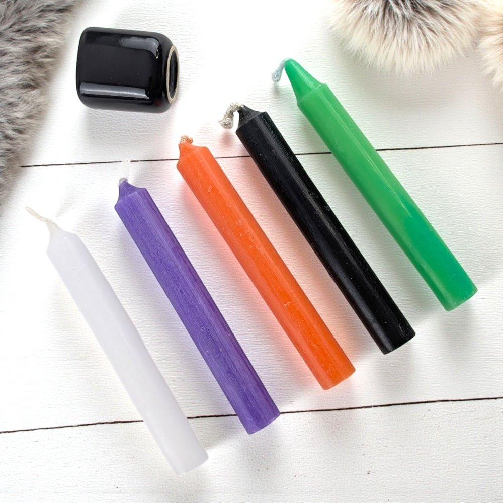 Set of colorful markers on a light wooden surface available at metaphysical store barrie