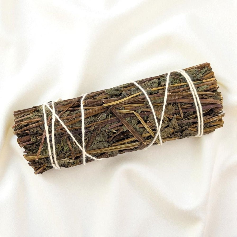 Bundled peppermint stick on a white background available at barrie crystal store