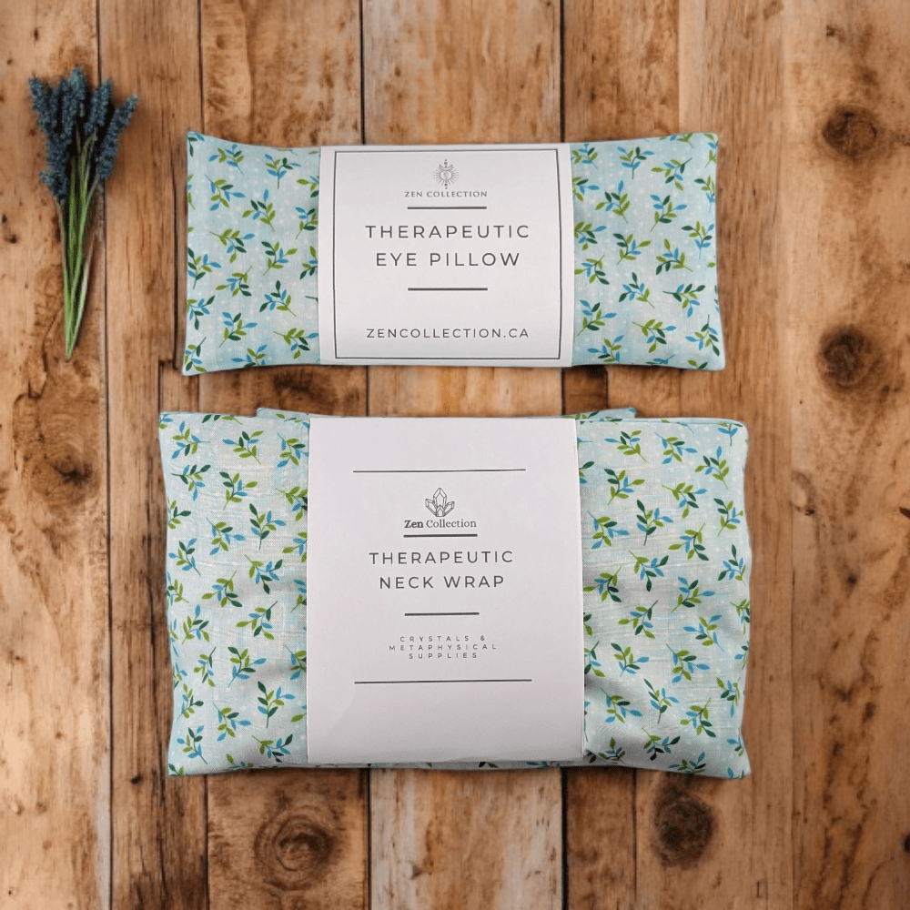 Minty Meadow Pillow Set with neck wrap and eye pillow