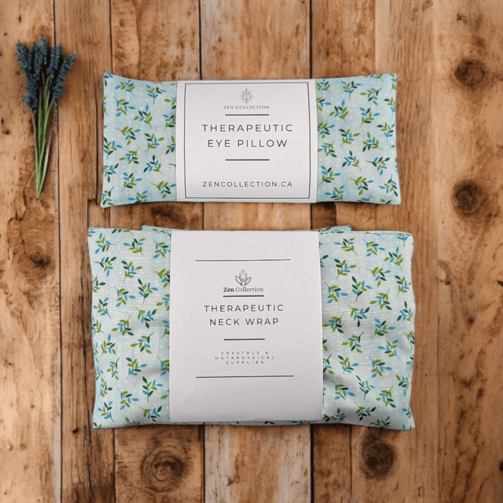 Minty Meadow Pillow Set with neck wrap and eye pillow
