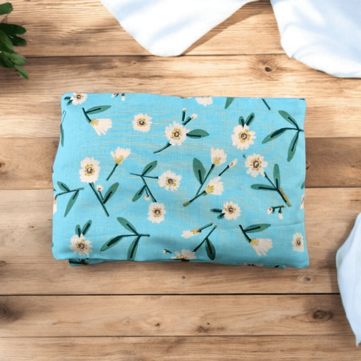 Weighted flaxseed neck wrap with morning bloom print