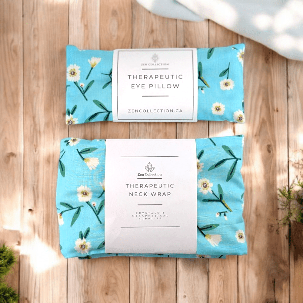 Morning Bloom Pillow Set with neck wrap and eye pillow