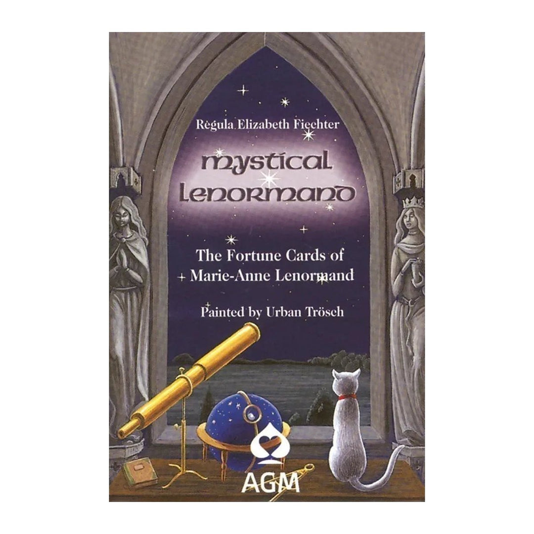 Mystical Lenormand box front by Regula Elizabeth Fiechter, painted by Urban Trösch