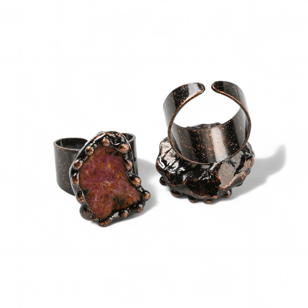 Unique Ruby Crystal Ring — Ruby crystal ring — Zen Collection metaphysical store Barrie Ontario
