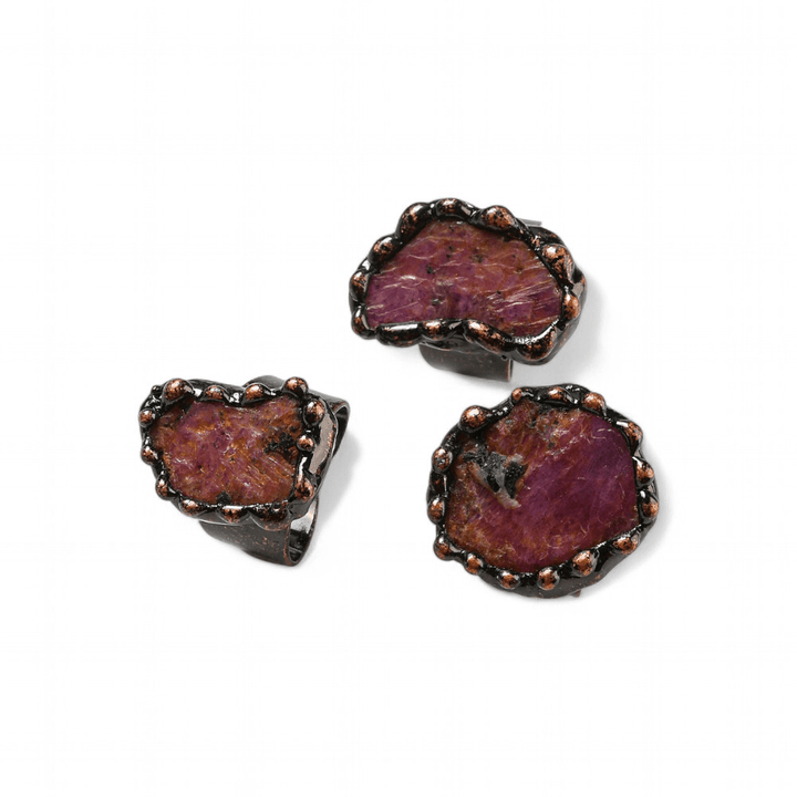 Unique Ruby Crystal Ring — Ruby crystal ring — Zen Collection metaphysical store Barrie Ontario