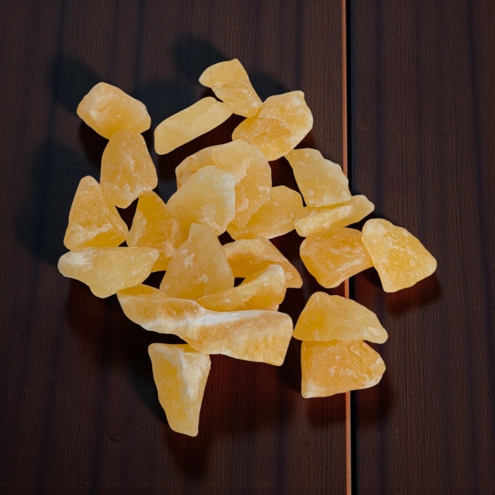sacral chakra crystals - orange calcite crystals available at zen collection crystal stores Barrie