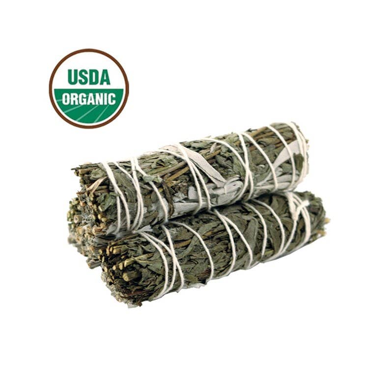 Organic White Sage and Mugwort Smudge Stick - Zen Collection