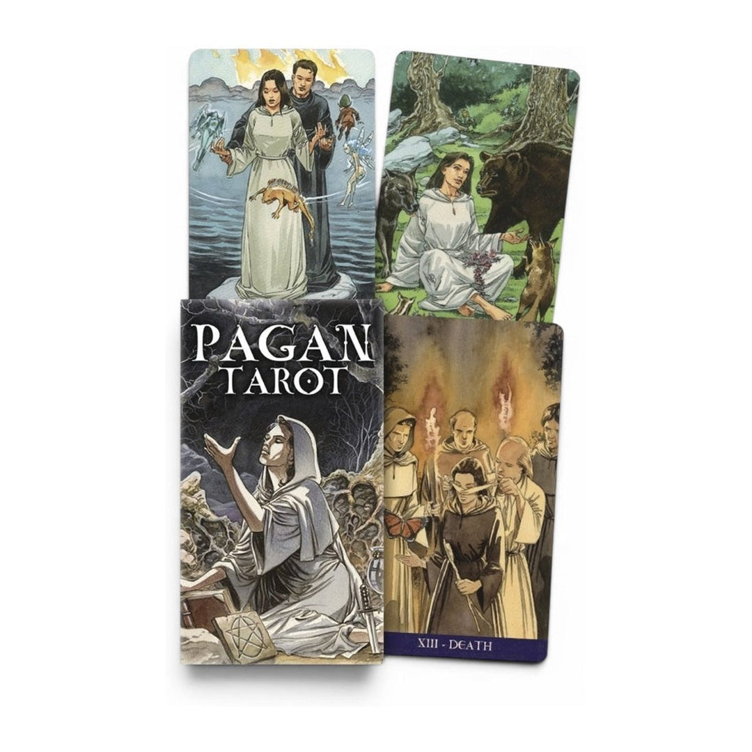 Pagan Tarot box with three cards, including Death