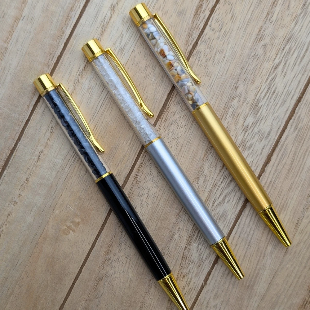 Aura Quartz and Tiger’s Eye pens for journaling