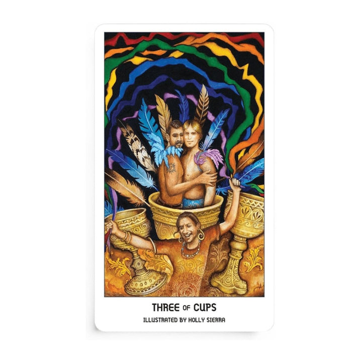 Three of Cups card from the Pride Tarot