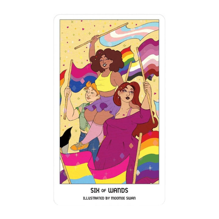Six of Wands card from the Pride Tarot