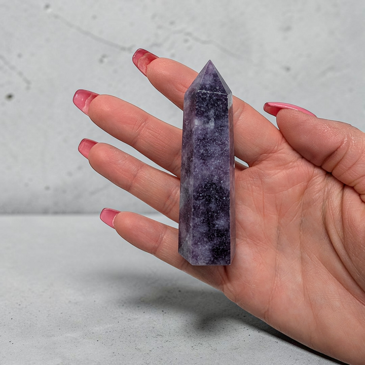Clearance Lepidolite Crystal Tower with Natural Imperfections