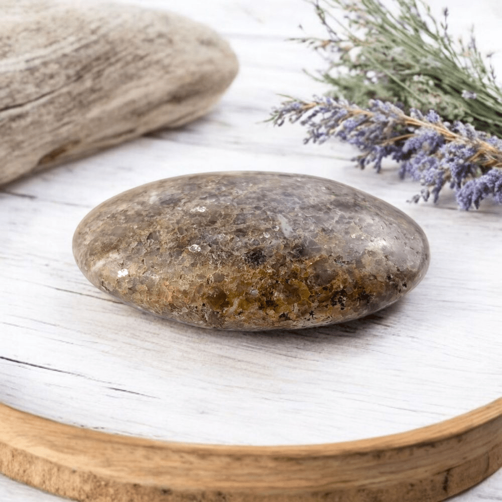 Close-up of  lepidolite with soothing tones