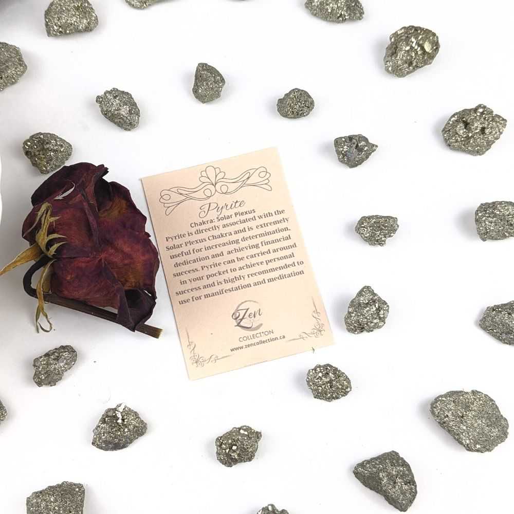 pyrite stone for prosperity and success available at Zen Collection,  a crystal store near me!