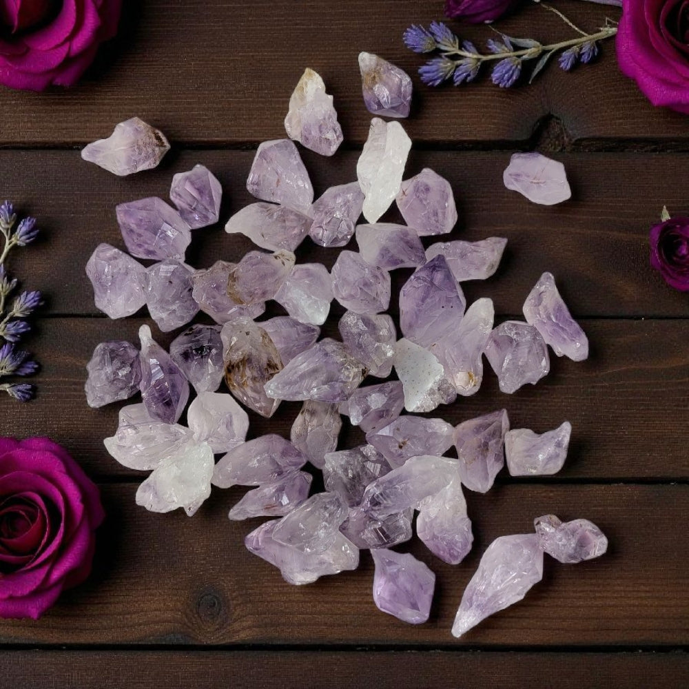intuition enhancing raw amethyst crystals for crown chakra available at Zen Collection Metaphysical Stores in Barrie