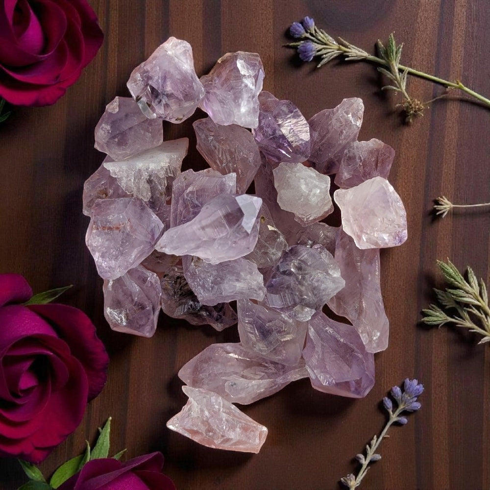 intuition enhancing raw amethyst crystals for crown chakra available at Zen Collection Metaphysical Stores in Barrie