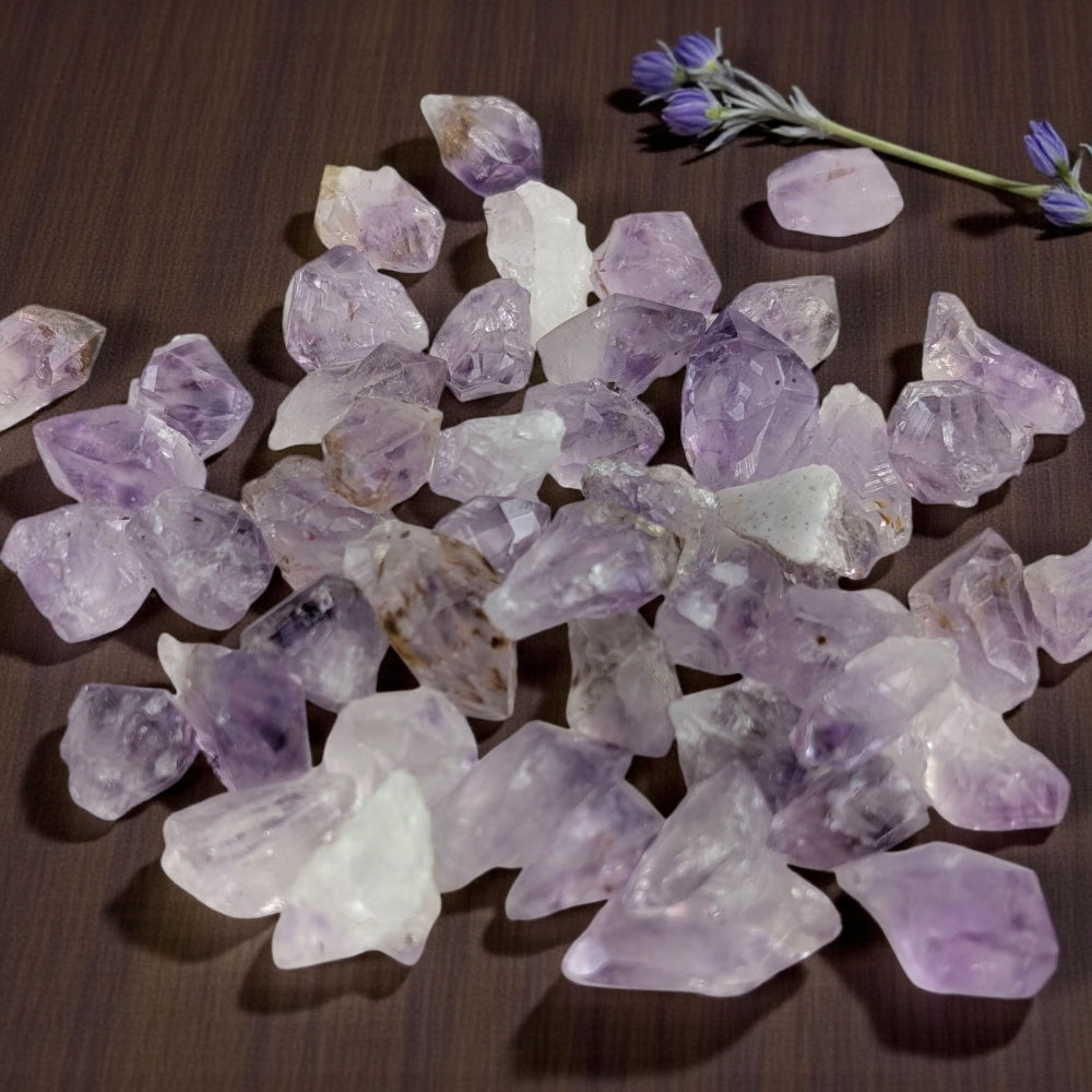 intuition enhancing raw amethyst crystals for crown chakra available at Zen Collection Metaphysical Stores in Barrie