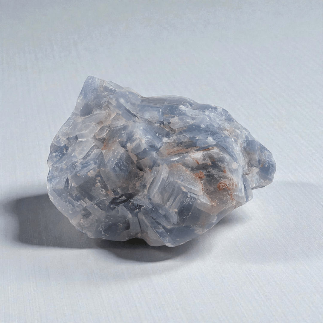 raw blue calcite crystal for releasing resentment available at zen collection spiritual store in Barrie 
