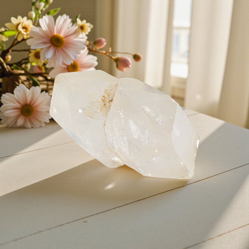crown chakra clear quartz point for manifestation available at Zen Collection Crystal Stores Barrie