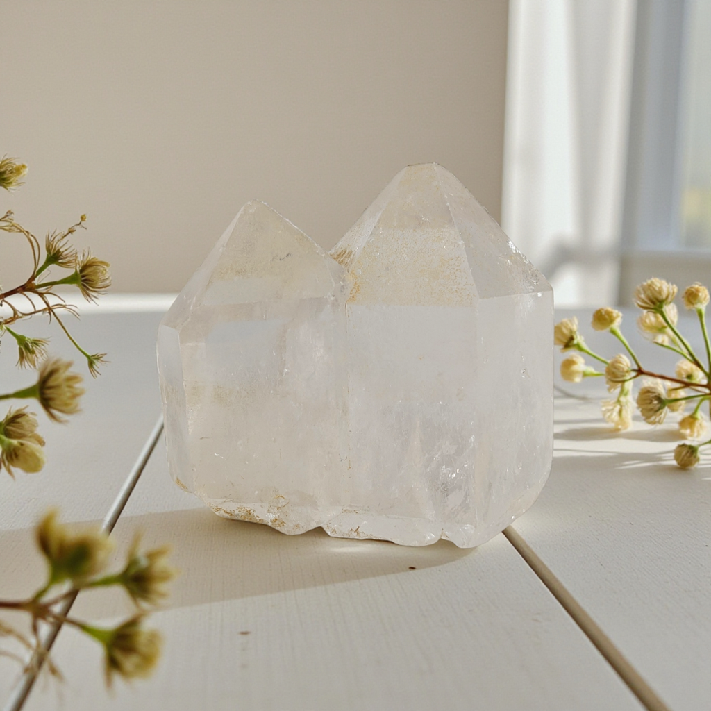 crown chakra clear quartz point for manifestation available at Zen Collection Crystal Stores Barrie