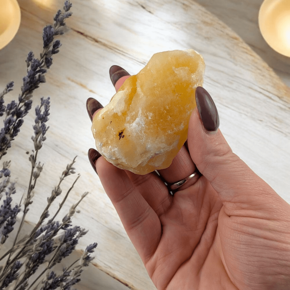 Natural Orange Calcite for Creativity and Inspiration