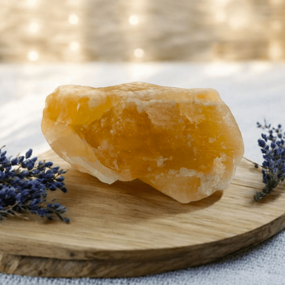 Raw Orange Calcite Crystal for Energy and Motivation