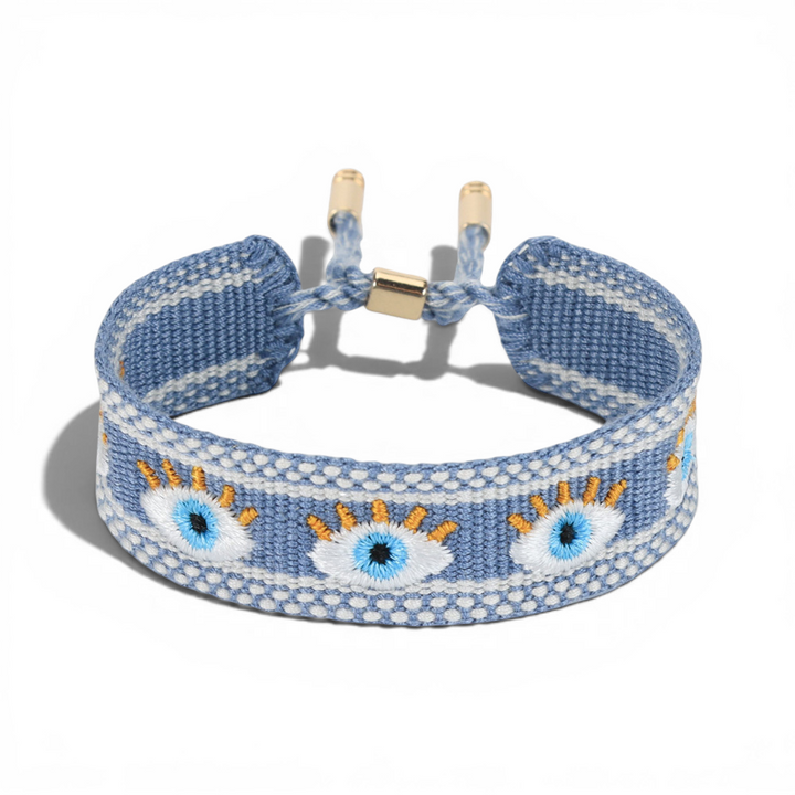 Embroidered Evil Eye Bracelet - Main view | Zen Collection Metaphysical Store