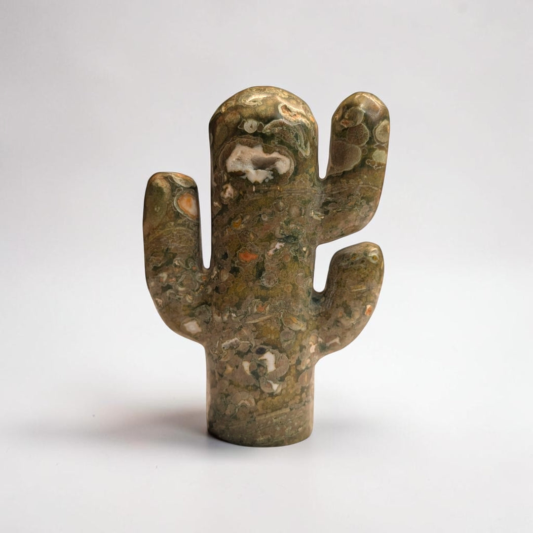Rainforest Jasper Crystal Cactus