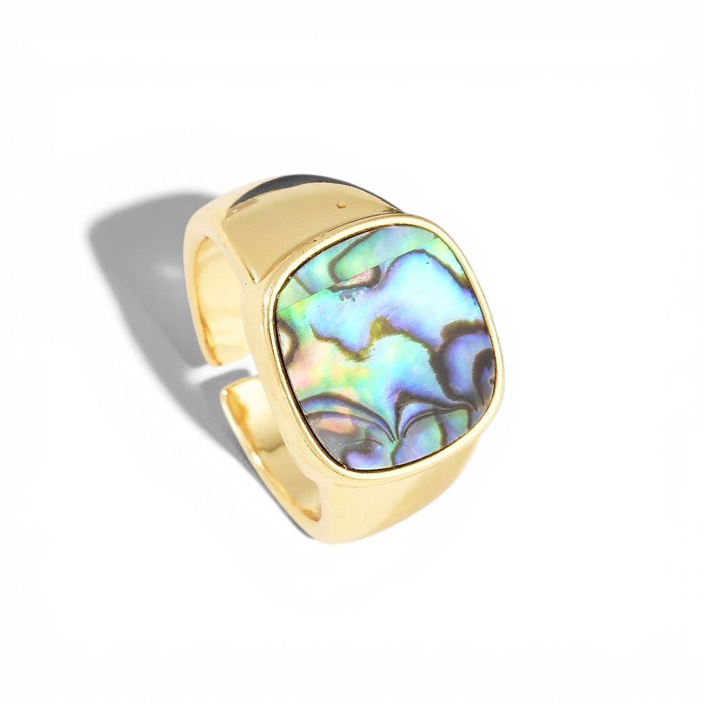 Abalone Shell Ring - Detail view | Crystal Shop Barrie Ontario