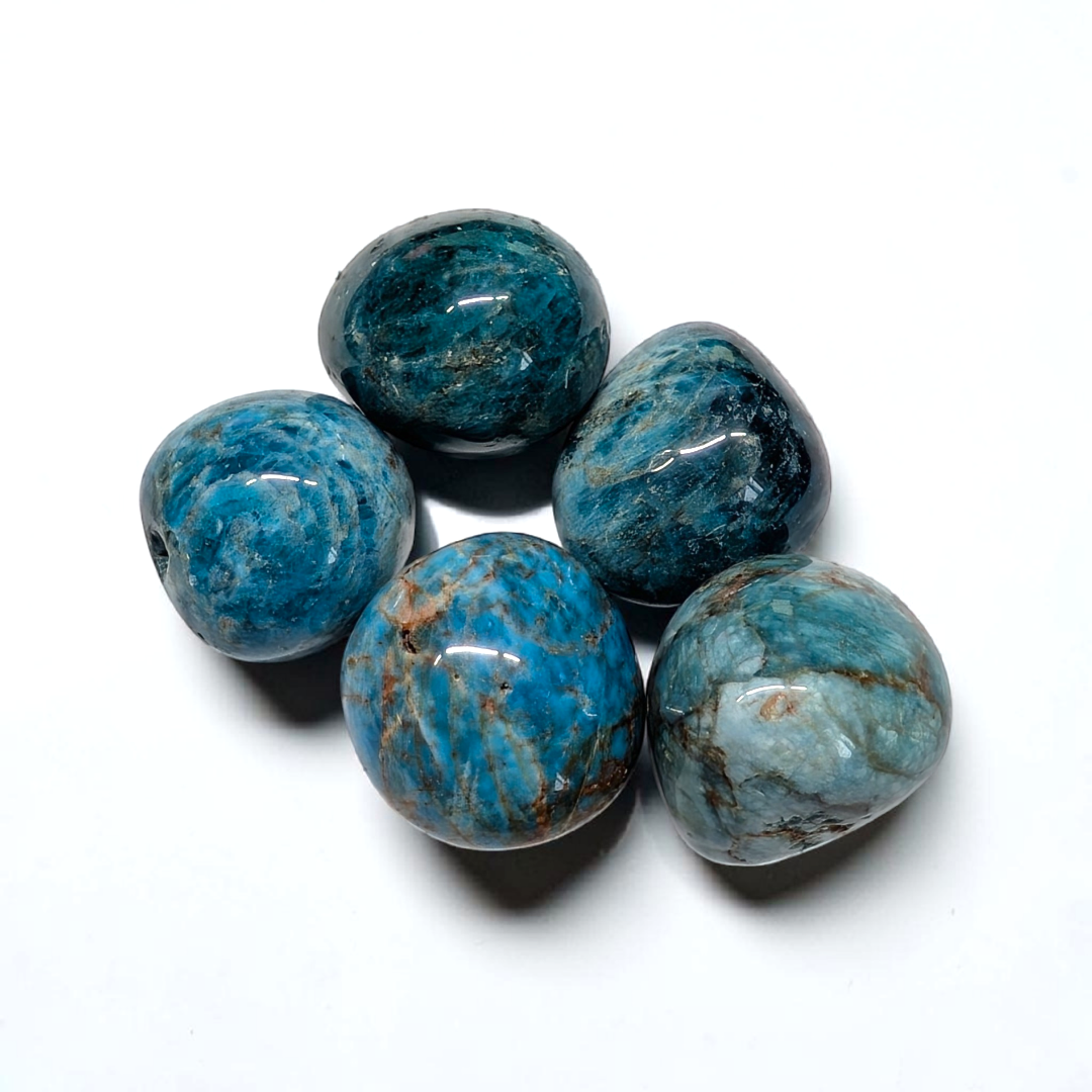 Apatite bleue en chute 