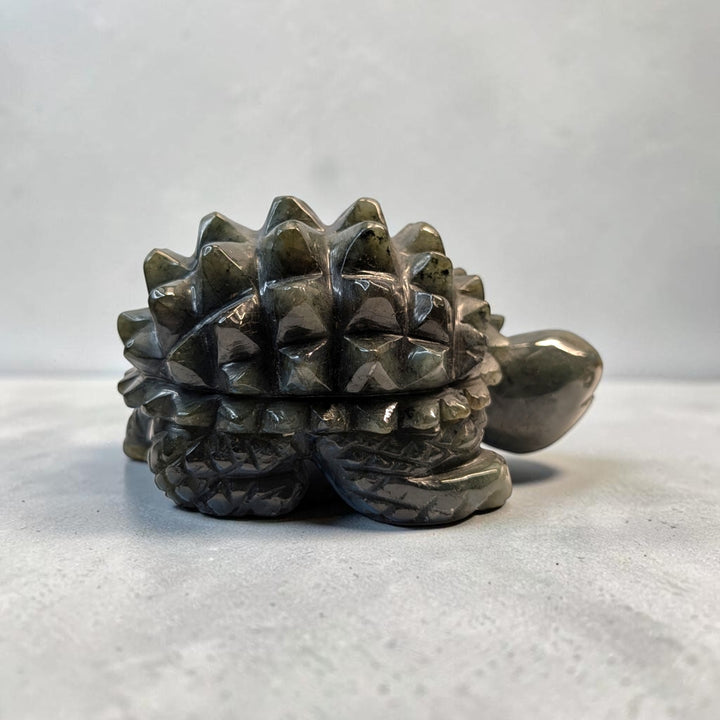 Labradorite Crystal Turtle Carving