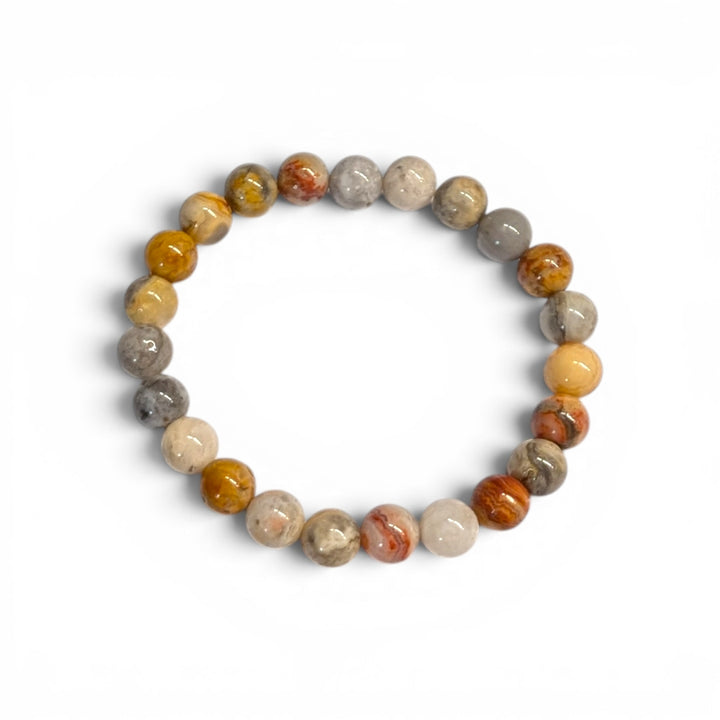 Crazy Lace Agate Bracelet Close-Up — Natural Crystal Beads | Best Crystal Store Canada