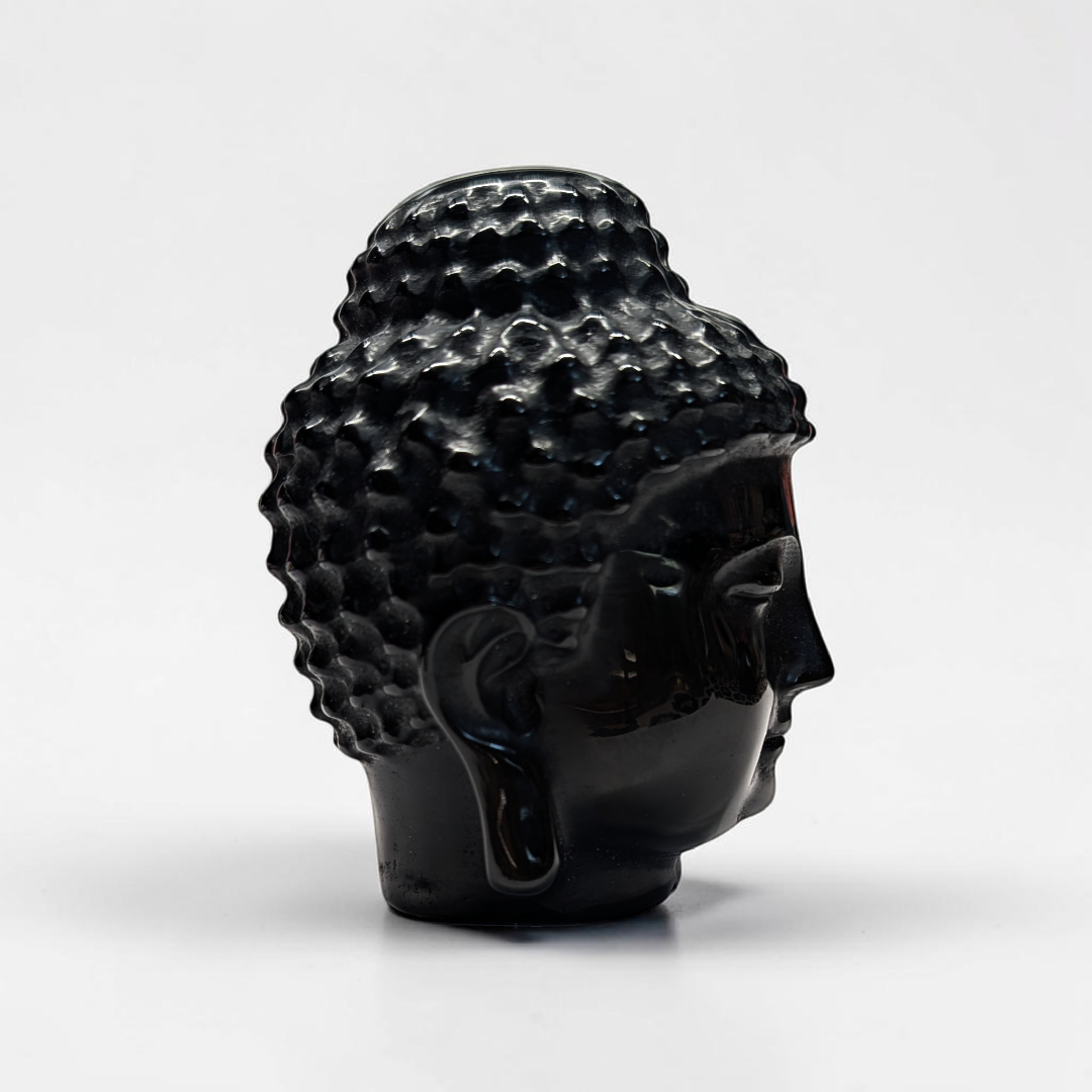 Black Obsidian Crystal Buddha - Small | Black Obsidian | Clearing Negative Energy and Bad Habits | Zen Collection Canada