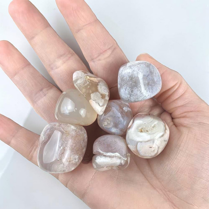 Agates en forme de fleur 