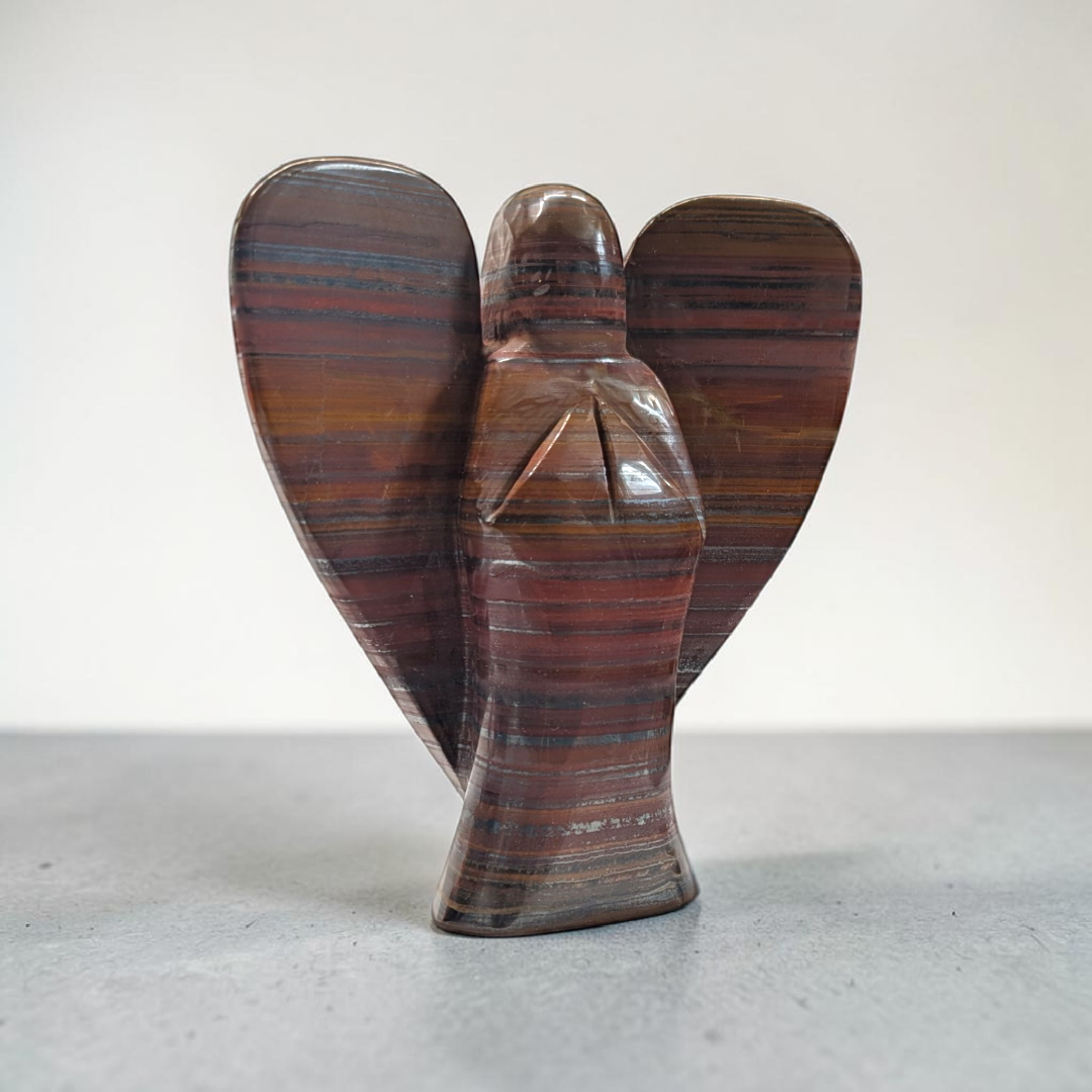 Tiger Iron Crystal Angel Carving | Tiger Iron | Grounding and Physical Stamina Support | Zen Collection Canada