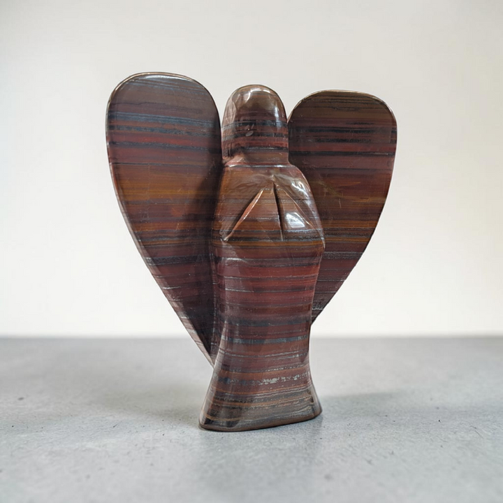 Tiger Iron Crystal Angel Carving | Tiger Iron | Grounding and Physical Stamina Support | Zen Collection Canada