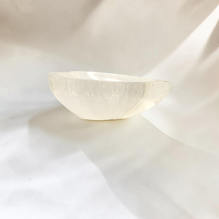 Selenite Heart Crystal Charging Bowl
