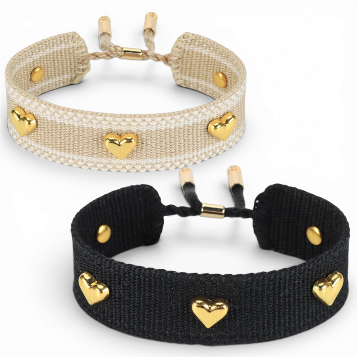 Adjustable Woven Heart Bracelet