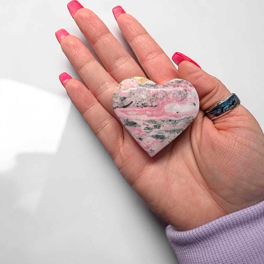 Cœur en rhodonite