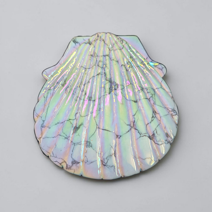 Aura Howlite Crystal Shell | Aura Howlite | Clearing Mental Chatter and Creative Blocks | Zen Collection Canada