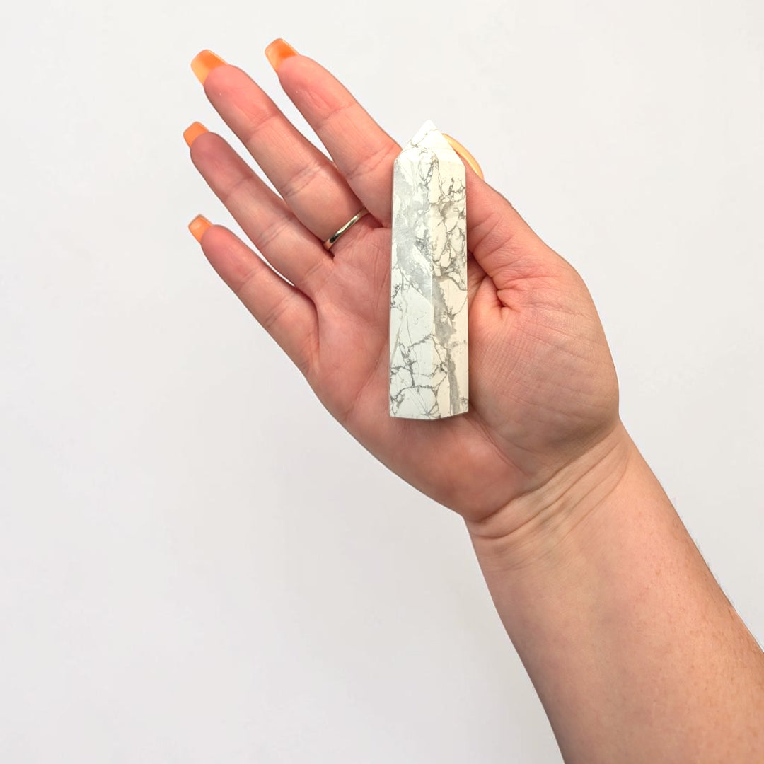Howlite Crystal Tower