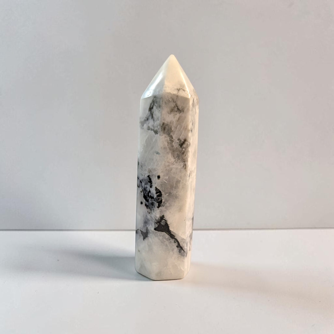Rainbow Moonstone Crystal Tower