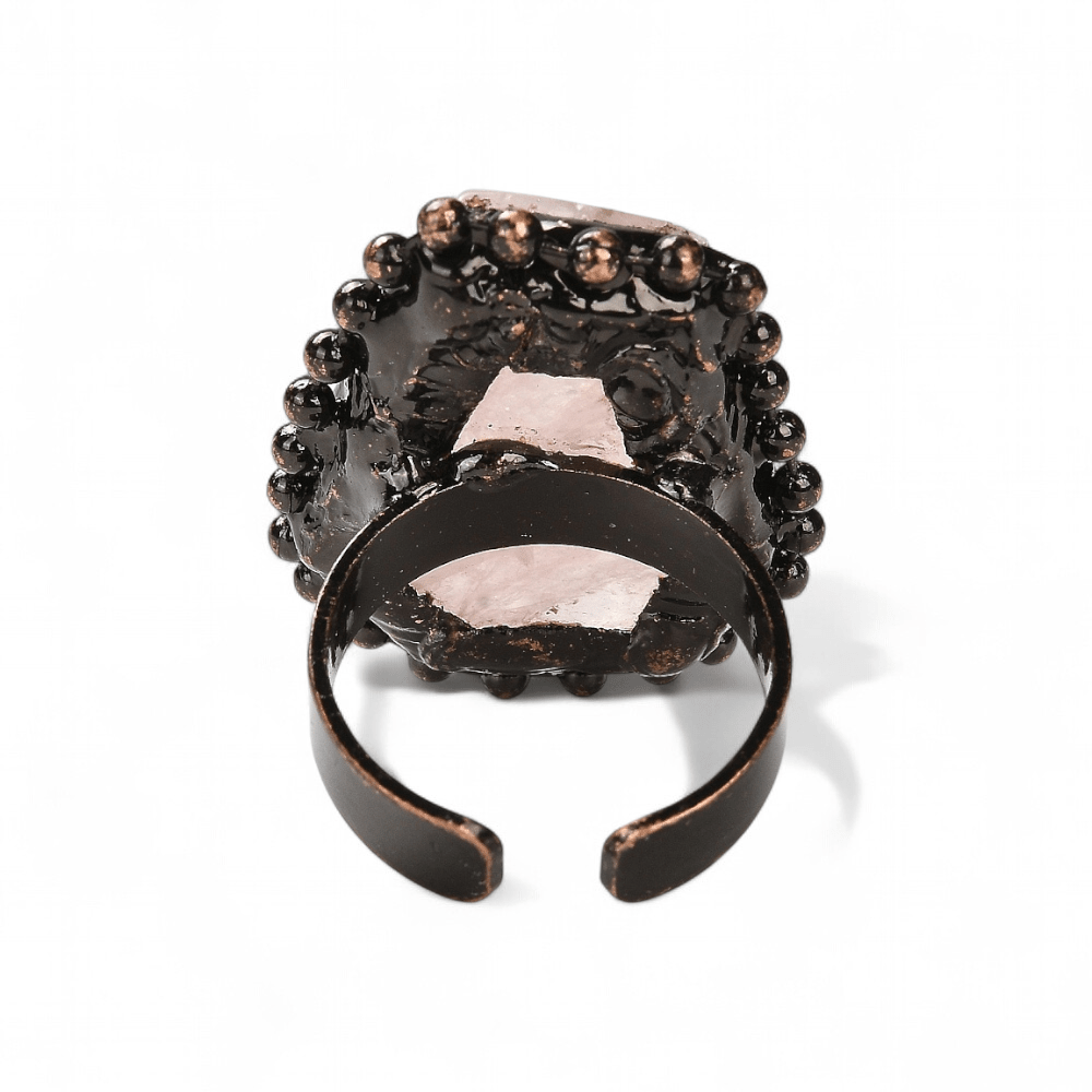 Rose Quartz Antique Ring — Rose Quartz crystal ring — Zen Collection metaphysical store Barrie Ontario