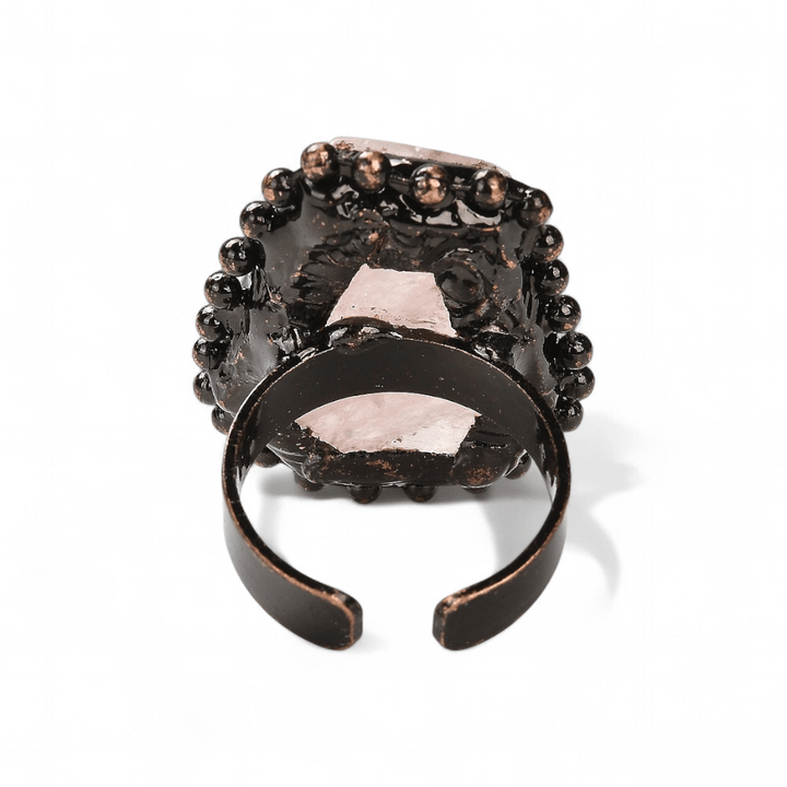 Rose Quartz Antique Ring — Rose Quartz crystal ring — Zen Collection metaphysical store Barrie Ontario