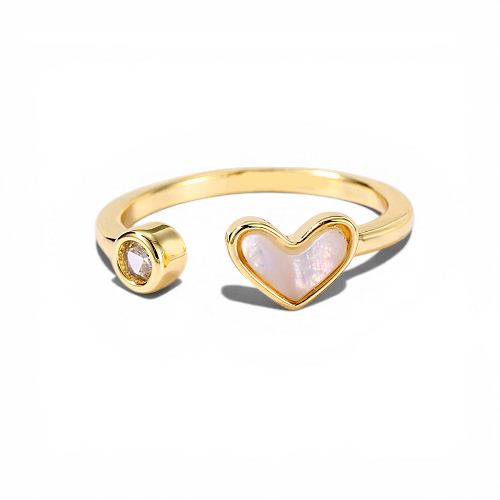 Natural Shell Heart Ring - View 4 | Zen Collection
