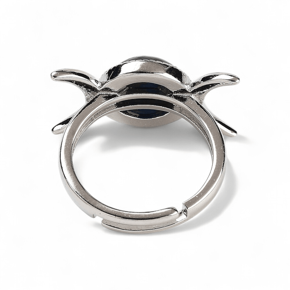 Lapis Triple Moon Ring — Lapis Lazuli crystal ring — Zen Collection metaphysical store Barrie Ontario