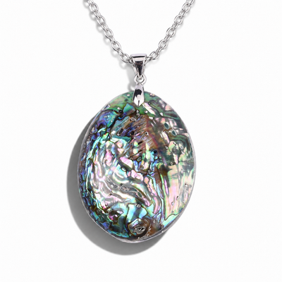 Double-sided Abalone Shell Teardrop Necklace